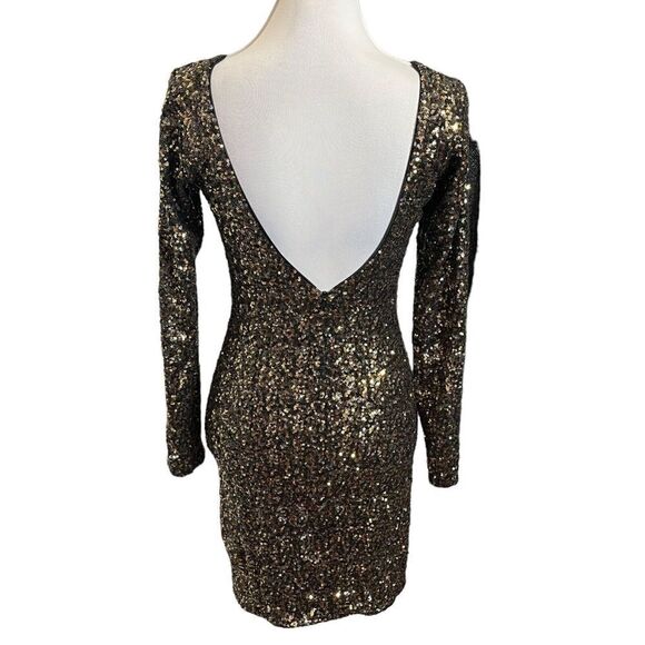 Dress the Population Lola Sequin Mini Dress Women’s Size Small Bodycon - Picture 8 of 12
